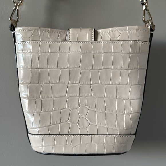 KATE SPADE AUDREY CREAM CROCODILE EMBOSSED MINI BUCKET BAG - Picture 3 of 11
